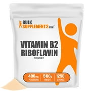 BulkSupplements.com Riboflavin (Vitamin B2) Powder, 400mg - Brain & Energy Support (500G - 1250 Serv)