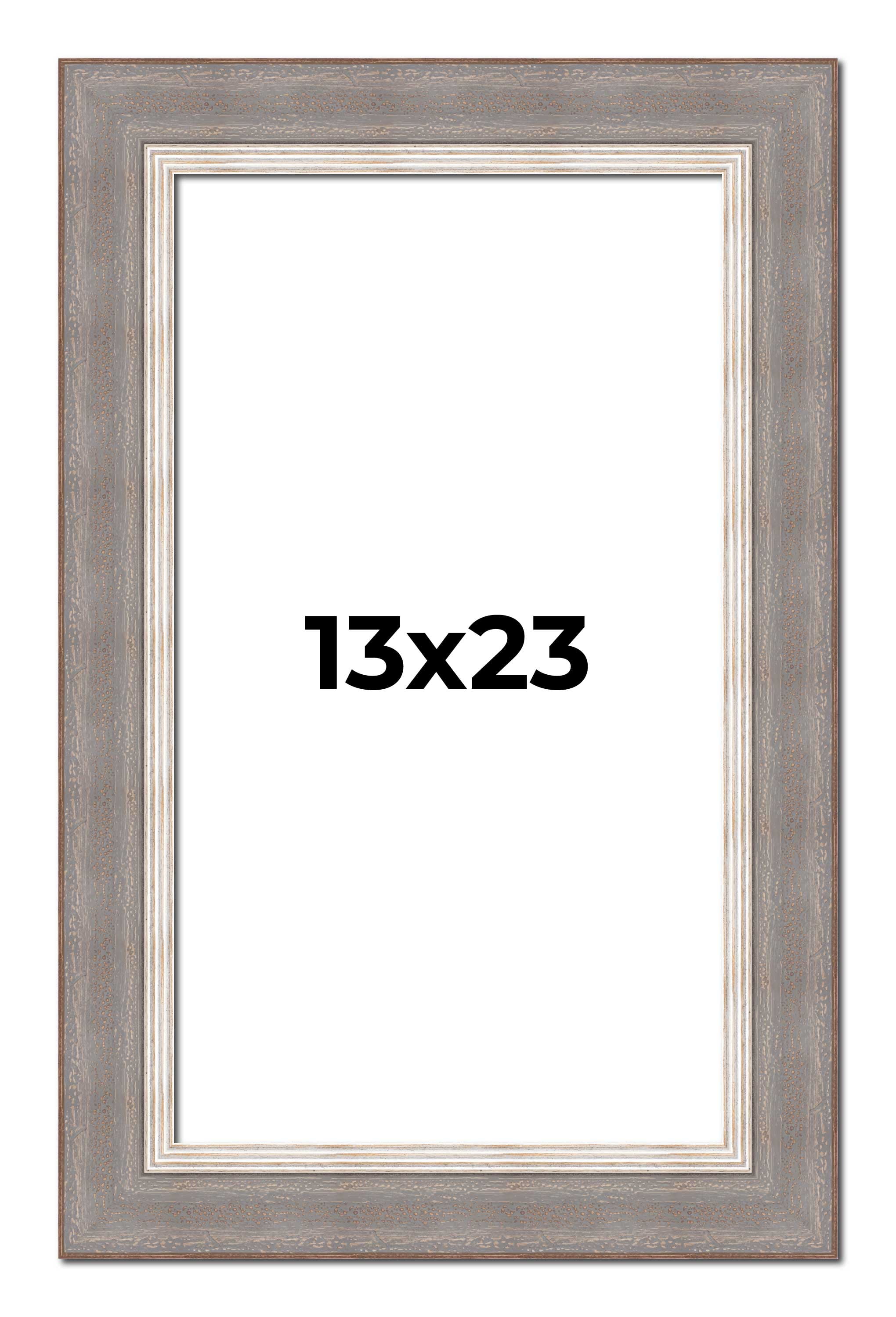 風景画 シルバーフレーム 約30cm x 40cm 22x27 Frame Grey Real Wood Picture Frame Width 2.75 Inches