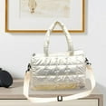 thumbnail image 4 of Bolso de hombro de invierno para mujer, informal, de nailon, de gran capacidad, impermeable Amarillo claro, 4 of 7