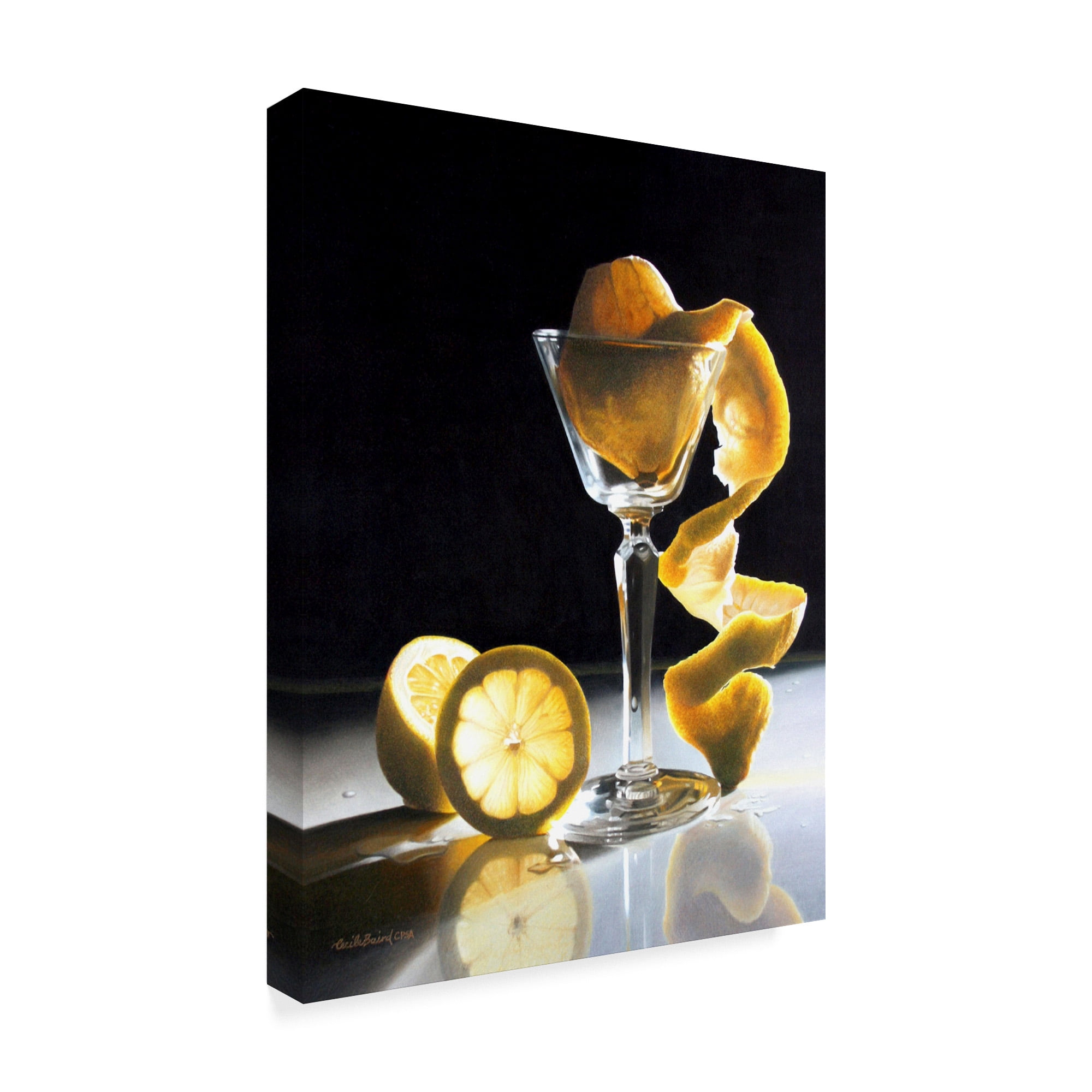 Trademark Fine Art 'Twisted Lemon' Canvas Art by Cecile Baird
