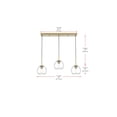 thumbnail image 3 of Living District Baxter 36 Inch Pendant Clear Shade in Satin Gold, 3 of 10