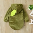 thumbnail image 3 of Baby Girl Boy Halloween Clothess Velvet Long Sleeve Hooded Avocado Bodysuit Jumpsuit Romper Halloween Outfit, 3 of 7