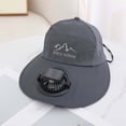 thumbnail image 2 of Shadoumai Solar Rechargeable Peaked Cap, Solar-Powered Baseball Cap with Built-in Fan, USB Rechargeable Outdoor Sun Visor Hat, 2 of 3