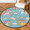 Multicolour 4, variant on CURLYOOT Round Rug 3ft Tropical Rainforest Jungle Elephant Giraffe Lion Area Rug, Washable Circle Mat Non Slip Floor Carpet Mat, Soft Indoor Rugs for Entryway Living Room Dining Room Bedroom