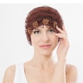 thumbnail image 1 of OULII Gorro Beanie De Encaje Color Café Para Mujer Estilo Casual Fácil De Llevar En Excursiones, 1 of 6