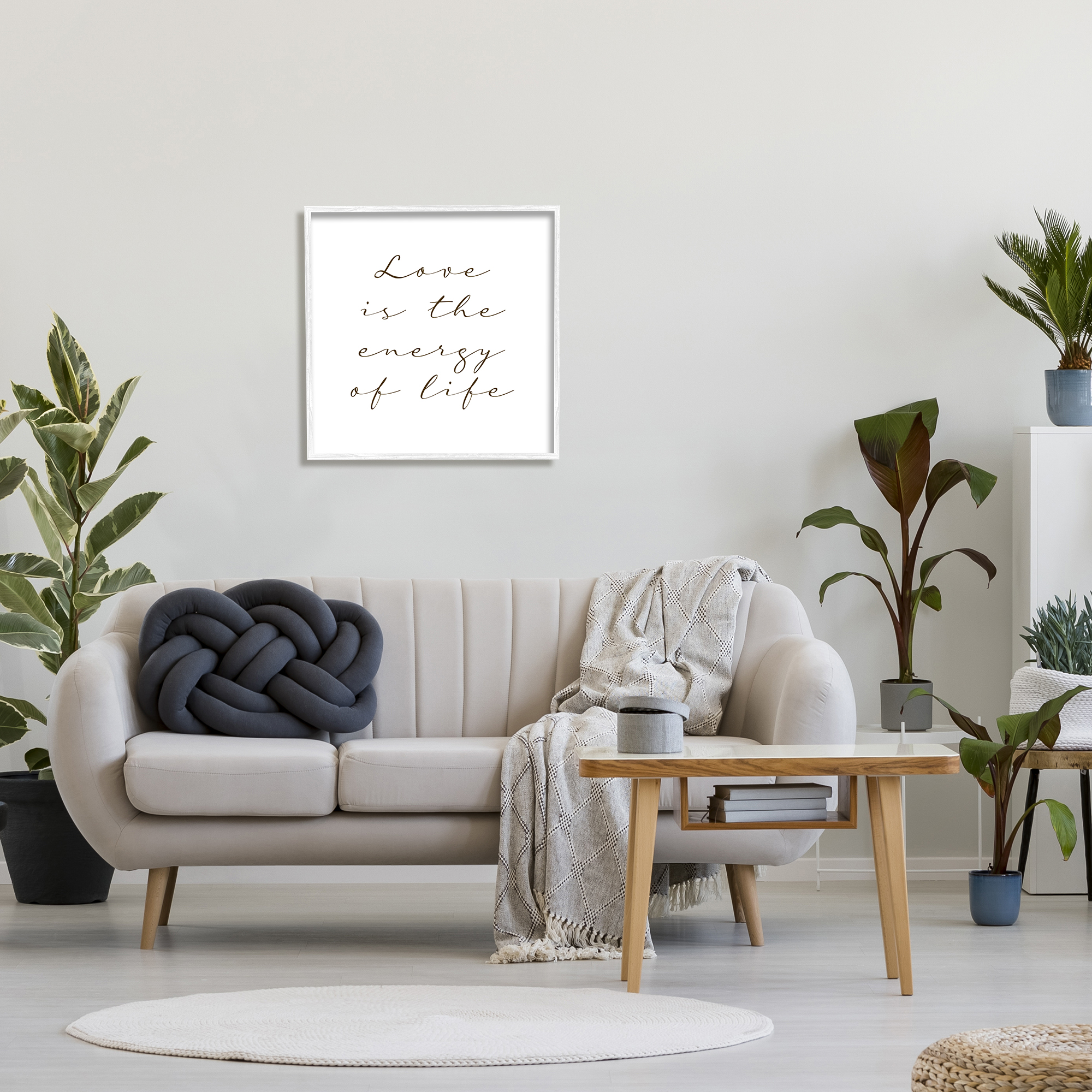 Stupell Indtries Love Is Energy of Life Phrase Motivational Romantic,24 x 24,Design by Birch&Ink