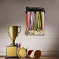 thumbnail image 6 of 1Set Football Theme Medal Display Holder Wall Mounted Tiered Medal Rack Medal Hanger Holder Personalized Ribbon Display Rack Hooks for Living Room Bedroom Gym Stadium, 6 of 8