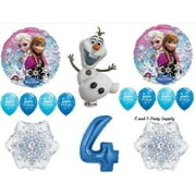 Frozen Blue 4th Disney Movie BIRTHDAY PARTY Balloons Decorations Supplies by Anagram by Anagram
