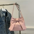 thumbnail image 3 of HUISZJ Bow Shoulder Bag, PU Tote Handbag, Underarm Bag Sling Bag for Work Travel Outdoor (Pink), 3 of 7