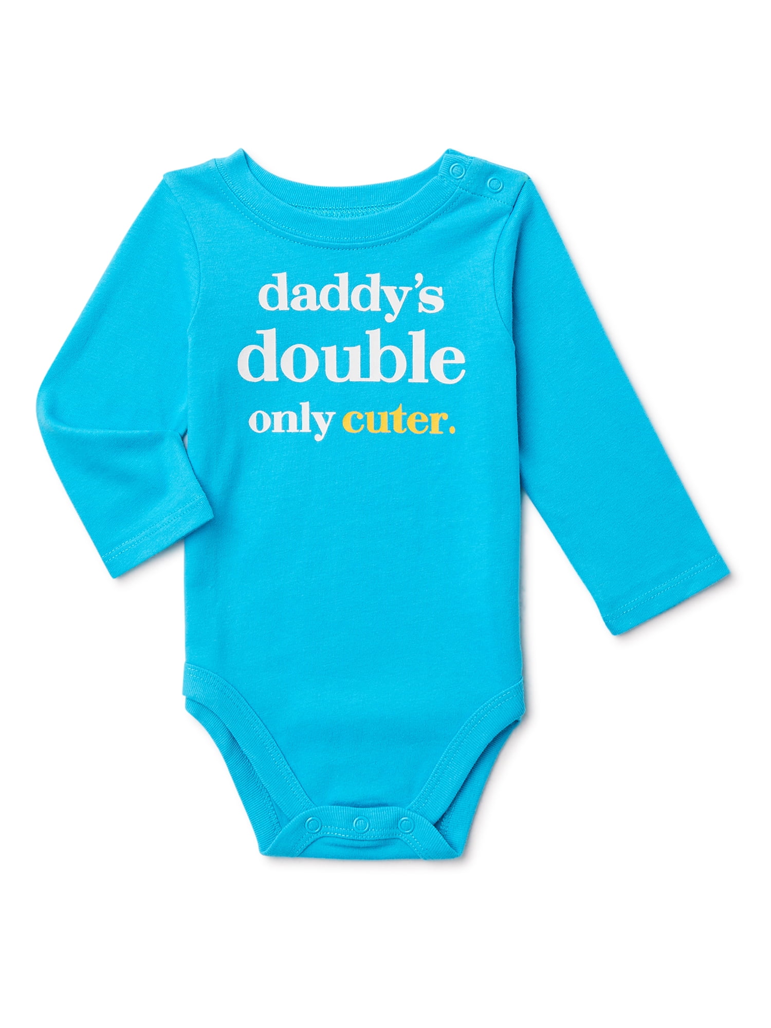Garanimals Baby Boys' "Daddy's Double Only Cuter" Long Sleeve Bodysuit