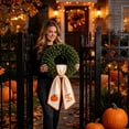 thumbnail image 3 of 54.3Inch Fall Wreath Sash,Double Pattern Satin Ribbon Scarf with RIC Rac Trim, Front Door Ribbon Sash for Halloween Fall Autumn Thanksgiving Harvest Porch Decor, 3 of 3