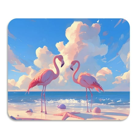 

ALAZA Dish Drying Mat for Kitchen Summer Flamingo on Beach Counter Absorbent Draining Pad 15.7 x11.8
