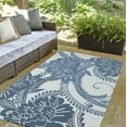 thumbnail image 3 of 3' x 5' Simply Daisy Flower Flourish French Country Chenille Area Rug, Blue, 3 of 4