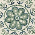 thumbnail image 5 of Safavieh Novelty 4' Round Hand Tufted Wool Rug in Ivory and Teal, 5 of 6