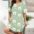 thumbnail image 2 of Jamicy Womens Loungewear Dresses Gifts for Women Comfy Nightgown Women's Short Sleeve Nightshirts Loose Sleeping Wear Pajamas Dress, 2 of 6