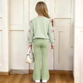 thumbnail image 6 of Iyufng Fall 2 Piece Sets for Girls, Bow Decor Top with Slightly Flared Pant Set, Girls Printed Tracksuits, Ages 5–15 Multiple Colors, 6 of 7