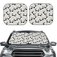 thumbnail image 2 of Haiem Cute Panda Car Windshield Sun Shade (2 Pieces) Foldable Windshield Sun Shade Car Accessories for Truck SUV Pickup-Large, 2 of 7