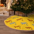 thumbnail image 5 of Sikiie Leopard Print Nativity Christmas Tree Skirt, Jesus Christian Winter Holiday Tree Mat Decoration(30-48IN)36", 5 of 6