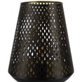 thumbnail image 4 of Northlight Laser-Cut Diamond Pattern Iron Table Lamp with Wood Base  - 11" - Black and Gold, 4 of 6