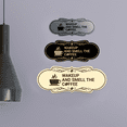 thumbnail image 3 of Designer Wake up and smell the coffee Sign (Navy Blue/Gold) - Medium, 3 of 4