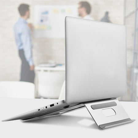 Portable Aluminum Ventilated Ergonomic Riser Laptop Stand with Non-Slip Pads