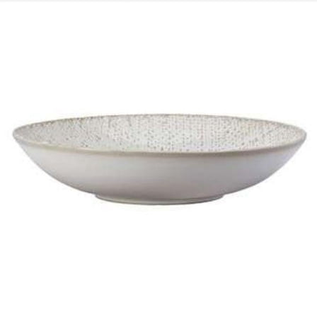 Luzerne L6800000762 8 in. Knit Porcelain Deep Coupe Plate  Ivory