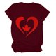 thumbnail image 5 of Camisas de Manga Corta para las Mujeres Impresión de Manga Corta Cuello Redondo, Camisa Casual de Poliéster para las Mujeres, Lavado de Manos, 5 of 6