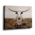 thumbnail image 4 of Vintage Longhorn Steer Canvas Wall Art (Rustic Western Tone) Ready to Hang for Living Room, 4 of 8