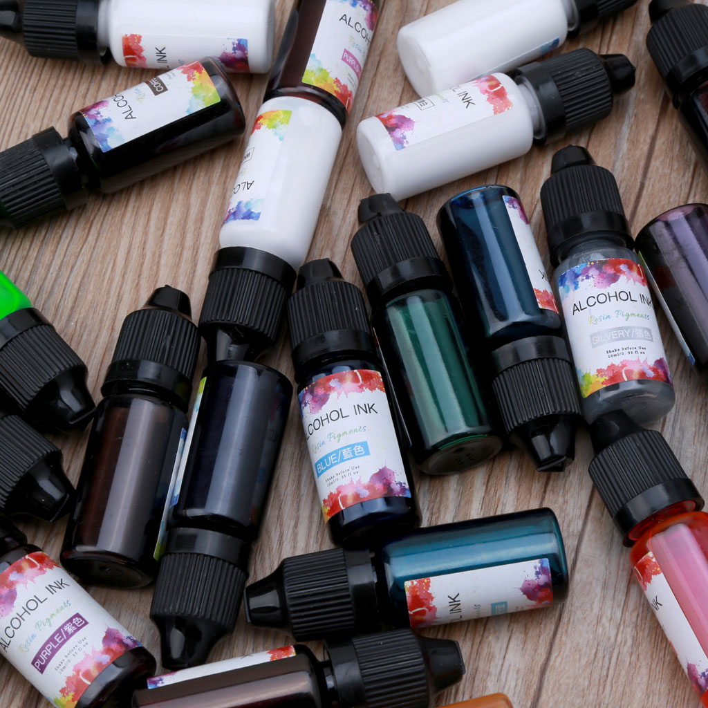 Alcohol Ink Set High Concentrated Alcohol-Based Ink for Resin Petri Dish 26Color