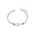 thumbnail image 1 of Pulsera Youth con forma de corazón de amatista de plata 925 para mujer, 1 of 1