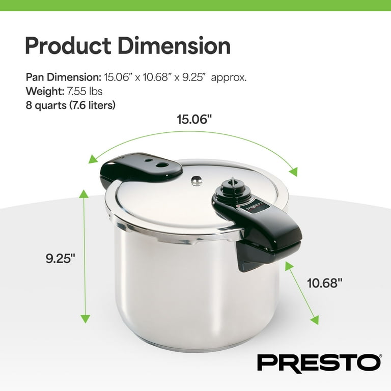 Presto Litre Cooker Weight Presto NEW Stainless Steel Pressure