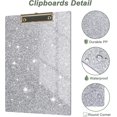 thumbnail image 4 of Acrylic Glitter Clipboards, Sparkly Board with Low Profile Gold Clip, Designed for Classroom School and Office Use, A4 Letter Size 9 x 12.5 in, 4 of 7