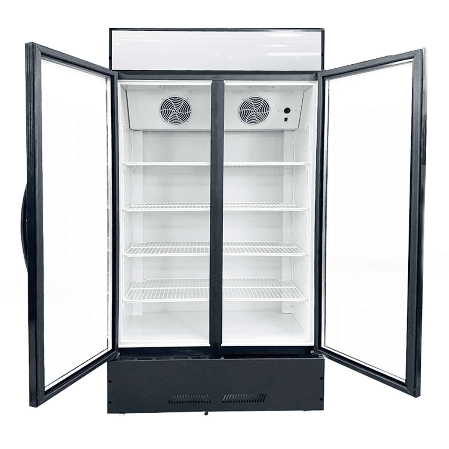 39 inch, 15.5 cu.ft, Commercial Refrigerator Merchandiser, 2 glass door cooler, NSF Certified.