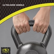 Athletic Works 30lb Kettlebell, Casting Iron, Durable Hammertone Finish, Black