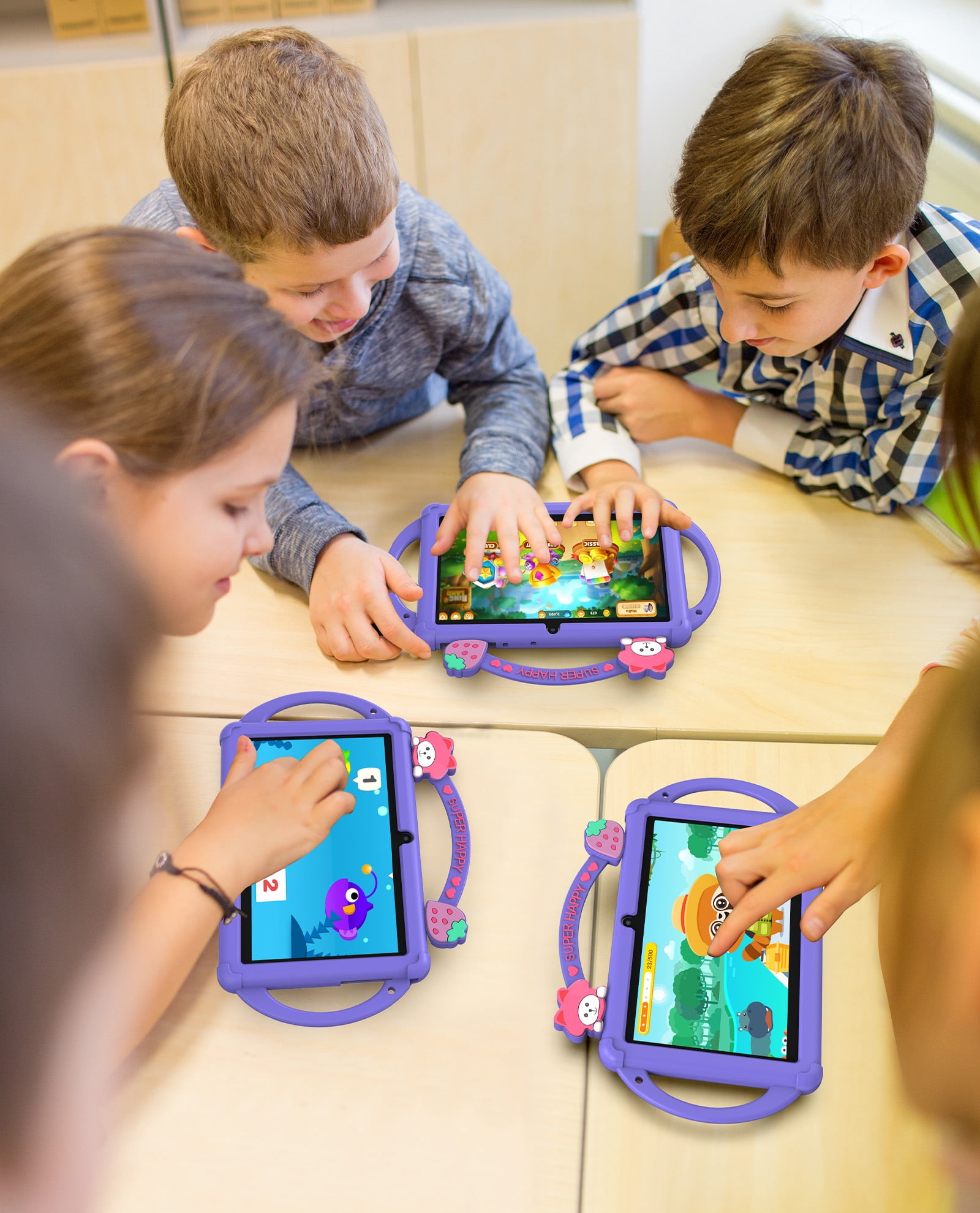 Kids Tablet, 7 inch Android 13 Tablet, Quad Core CPU, 4GB(2G+2G)RAM+32GB ROM, 1024 x 600 IPS, WiFi, Bluetooth（Blue）