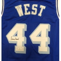Los Angeles Lakers Jerry West Autographed Blue Jersey JSA #WIT373377