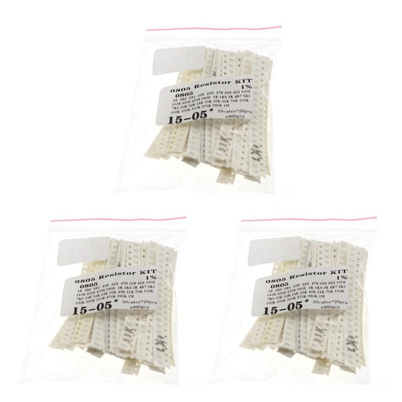 Seitruly 660 unids/set Kit de resistencia paquete de película de resistencia resistencias electrónicas surtido Ohm reemplazo profesional 0805 Chip Type1 NO1