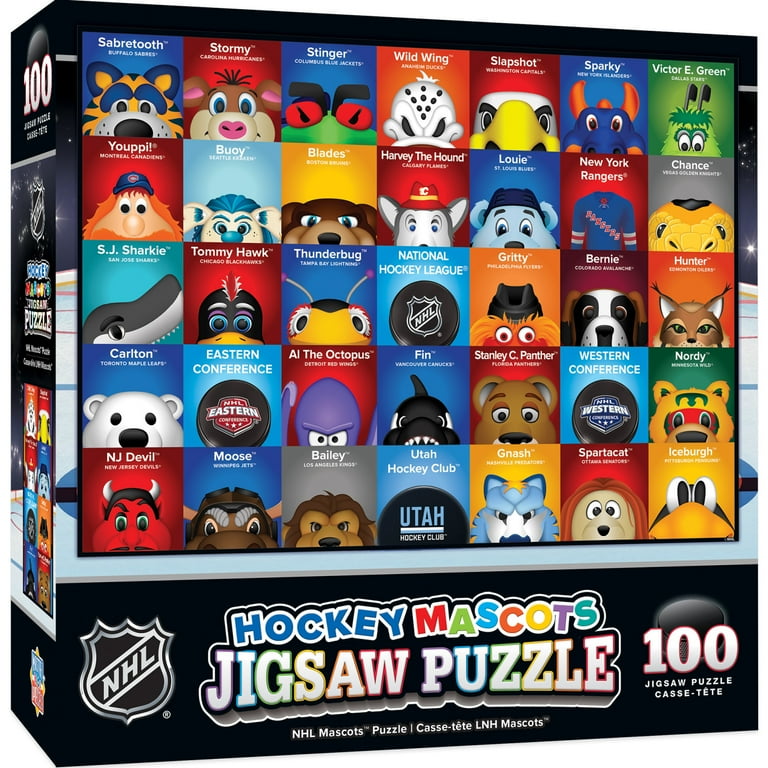 MasterPieces Sports Puzzle, NHL Mascots, 100 Pieces, 19x14 Inches