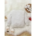 thumbnail image 3 of Bagilaanoe Toddler Baby Girl Boy Oversized Sweatshirt Long Sleeve Letters Print Pullover 6M 12M 18M 24M 3T Kids Fall Loose Tee Tops, 3 of 8