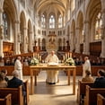 thumbnail image 4 of FixtureDisplays® 45 X 28 X 29" Wood Church Holy Communion Table Easy Assemble Video 11464, 4 of 12