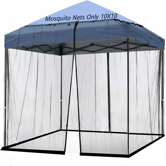 AUQ 10x10 Mosquito Netting for Patio Camping Gazebo/Pop Up Canopy Tent (Around 10x10FT)