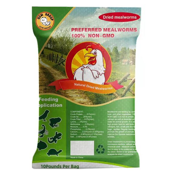 Alimento para gallinas UCM Group 10 lb de larvas de tenebrio orgánicas altas en proteína
