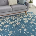 thumbnail image 6 of Nourison Tranquil Contemporary Floral Turquoise 8' x 10' Area Rug, (8' x 10'), 6 of 8