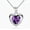Purple, variant on Elegant 925 Sterling Silvery Heart Pendant Necklace with Cubic Zirconia - Perfect for Everyday & Party Wear, Chic Gift Idea