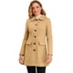 thumbnail image 1 of INSPIRE CHIC Abrigo de invierno con cuello de piel sintética de un solo pecho para mujer Caqui S, 1 of 5