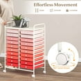 thumbnail image 5 of Costway 20 Drawers Rolling Storage Cart Art Craft Organizer on Wheels Multipurpose Pink Gradient, 5 of 10