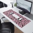 thumbnail image 2 of Long Mouse Pads for Desk,Pink and Black Of Leopard Print Desk Mats on Top Of Desks, Desk Mouse Pad Extra Large with 3mm Non-Slip Base and Stitched Edge for Gaming,Office,Work,Home 31.5"x11.8", 2 of 6