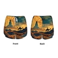 thumbnail image 3 of Daiia Sunset Desert Journey Pattern Women's 2 in 1 Running Shorts - Lightweight Athletic Workout Gym Yoga Shorts Liner with Phone Pockets-Small, 3 of 7