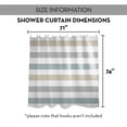 thumbnail image 7 of Creative Products Gray Blue Chunky Stripes 71x74 Shower Curtain, 7 of 7