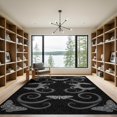 thumbnail image 2 of ODIKA 9'x12' Washable Area Rug Non-Slip, Chair-Friendly Gothic Serpent Snake Wing Mystical Moody Witchy Whimsical Moth for Dining Room, Basement, Large Office, 2 of 7